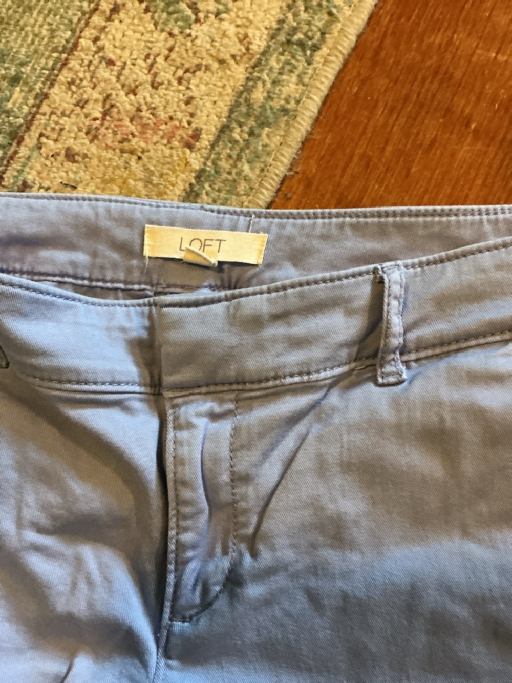 Light Blue Women's Stretch -LOFT Chino Pants - Picture 2 of 4